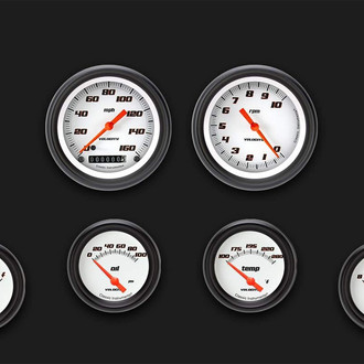 Classic Instruments® - Velocity Series 3-3/8" Custom 6-Gauge Set