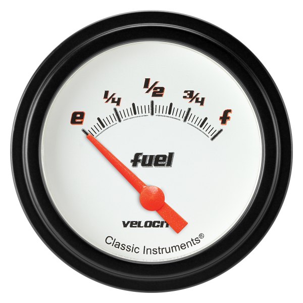 Classic Instruments® - Velocity White Series 2-5/8" Fuel Level Gauge, 240-33