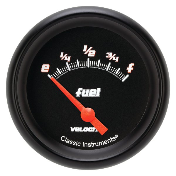 Classic Instruments® - Velocity Black Series 2-5/8" Fuel Level Gauge, 75-10