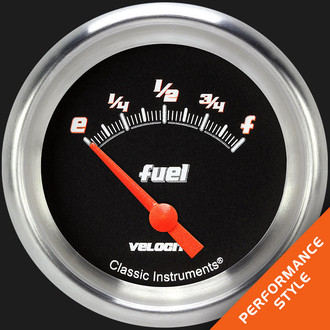 Classic Instruments® - Velocity Series 2-5/8" Fuel Level Gauge, 0-30
