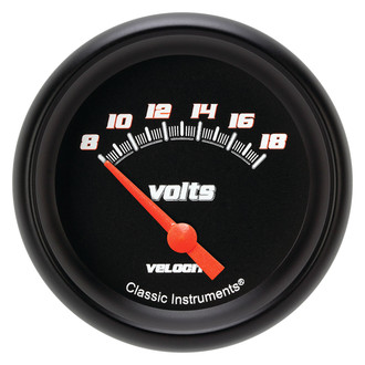 Classic Instruments® - Velocity Series 2-5/8" Voltmeter, 8-18 V