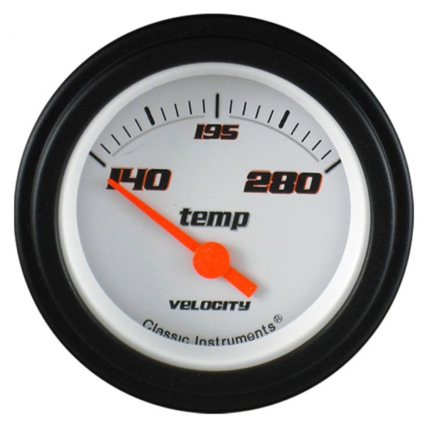 Classic Instruments® - Velocity White Series 2-1/8" Water Temperature Gauge
