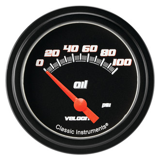 Classic Instruments® - Velocity Series 2-5/8" Oil Pressure Gauge, 100 psi
