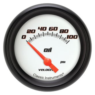 Classic Instruments® - Velocity Series Oil Pressure Gauge, 100 psi