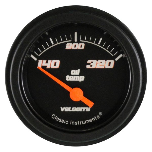 Classic Instruments® - Velocity Black Series 2-1/8" Oil Temperature Gauge