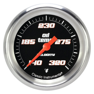 Classic Instruments® - Velocity Series 2-5/8" Oil Temperature Gauge