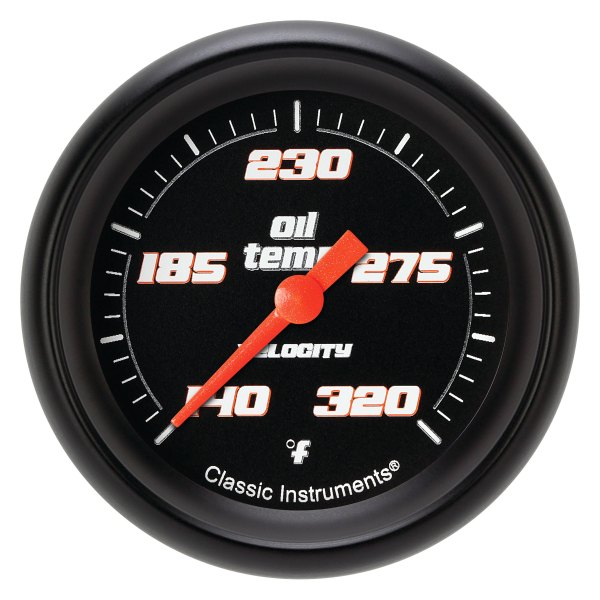 Classic Instruments® - Velocity Black Series 2-5/8" Oil Temperature Gauge