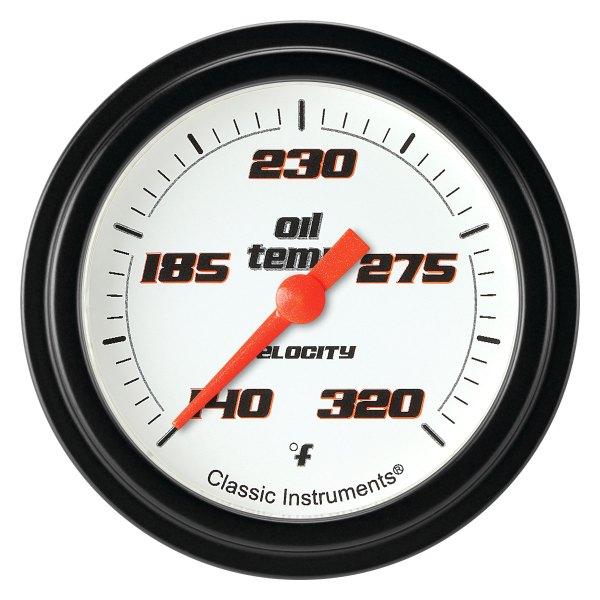 Classic Instruments® - Velocity White Series 2-5/8" Oil Temperature Gauge