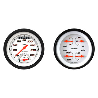 Classic Instruments® - Velocity Series Custom 2-Gauge Set, 160 MPH