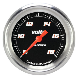 Classic Instruments® - Velocity Series 2-5/8" Voltmeter, 8-18 V