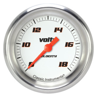 Classic Instruments® - Velocity Series 2-5/8" Voltmeter, 8-18 V