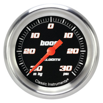 Classic Instruments® - Velocity Series 2-5/8" Boost/Vacuum Gauge, -30 in Hg +30 PSI