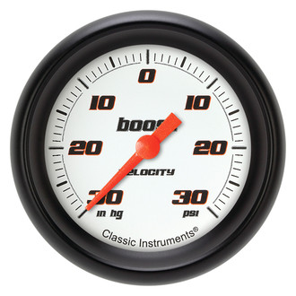 Classic Instruments® - Velocity Series 2-5/8" Boost/Vacuum Gauge, -30 in Hg +30 PSI