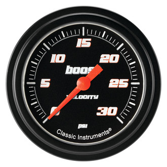 Classic Instruments® - Velocity Series 2-5/8" Boost Gauge, 30 psi