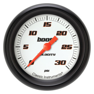 Classic Instruments® - Velocity Series 2-5/8" Boost Gauge, 30 psi