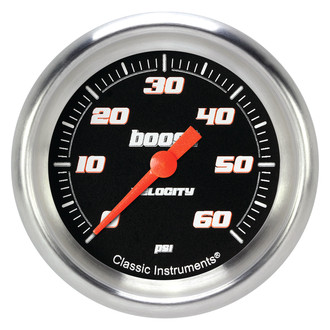 Classic Instruments® - Velocity Series 2-5/8" Boost Gauge, 60 psi