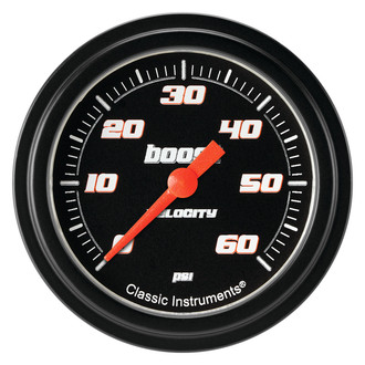 Classic Instruments® - Velocity Series 2-5/8" Boost Gauge, 60 psi