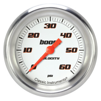 Classic Instruments® - Velocity Series 2-5/8" Boost Gauge, 60 psi