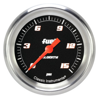 Classic Instruments® - Velocity Series 2-5/8" Fuel Pressure Gauge, 15 psi
