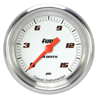 Classic Instruments® - Velocity Series 2-5/8" Fuel Pressure Gauge, 15 psi