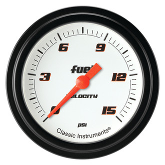 Classic Instruments® - Velocity Series 2-5/8" Fuel Pressure Gauge, 15 psi