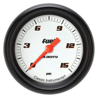 Classic Instruments® - Velocity Series 2-5/8" Fuel Pressure Gauge, 15 psi