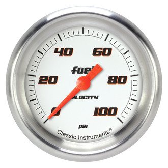Classic Instruments® - Velocity Series 2-5/8" Fuel Pressure Gauge, 100 psi