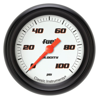 Classic Instruments® - Velocity Series 2-5/8" Fuel Pressure Gauge, 100 psi