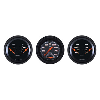 Classic Instruments® - Velocity Series 3-3/8" Custom 3-Gauge Set