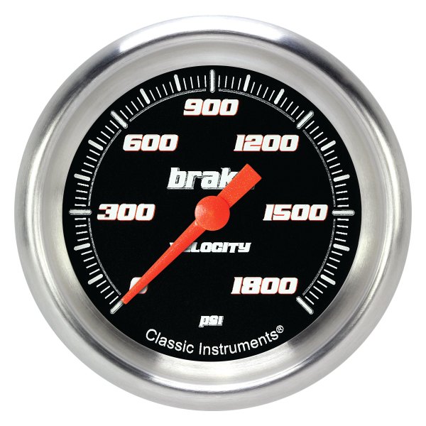 Classic Instruments® - Velocity Black Series 2-5/8" Brake Pressure Gauge, 1800 psi