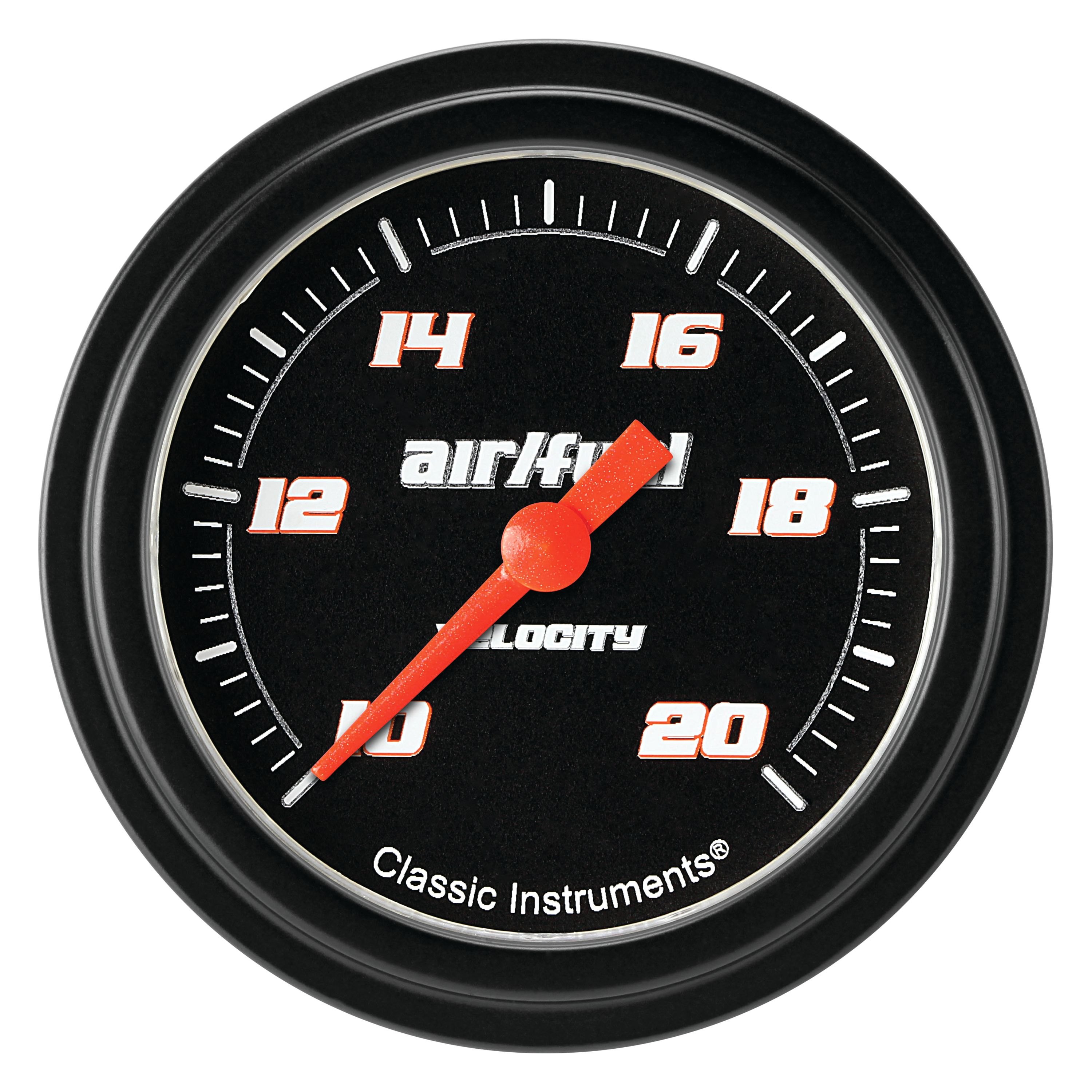 Classic Instruments® VS394BBLF Velocity Black Series 25/8" Air/Fuel