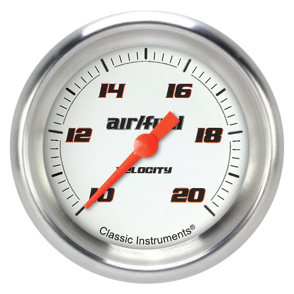 Classic Instruments® - Velocity White Series 2-5/8" Air/Fuel Ratio Gauge