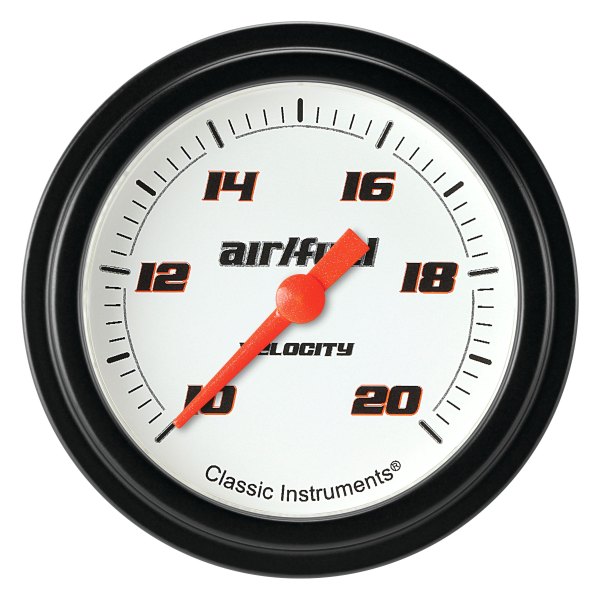 Classic Instruments® - Velocity White Series 2-5/8" Air/Fuel Ratio Gauge