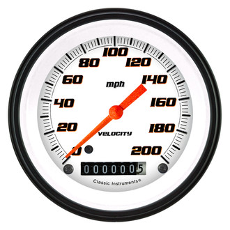 Classic Instruments® - Velocity Series 3-3/8" Speedometer, 200 MPH