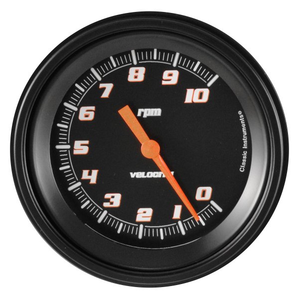 Classic Instruments® - Velocity Black Series 4-5/8" Tachometer, 10,000 RPM