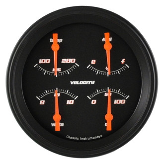 Classic Instruments® - Velocity Series 4-5/8" Quad Gauge, 240-33