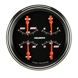 Classic Instruments® - Velocity Series 4-5/8" Quad Gauge, 240-33