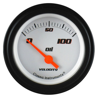 Classic Instruments® - Velocity Series 2-1/8" Oil Pressure Gauge, 100 psi