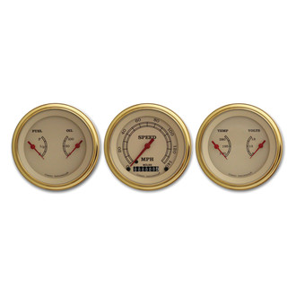Classic Instruments® - Vintage Series 3-3/8" Custom 3-Gauge Set