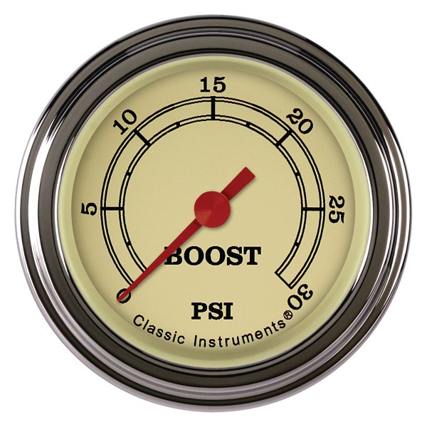 Classic Instruments® - Vintage Series 2-1/8" Boost Gauge, 30 psi