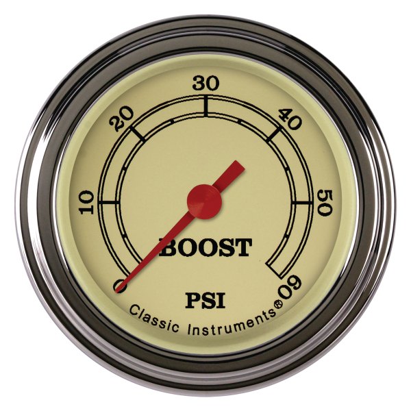 Classic Instruments® - Vintage Series 2-1/8" Boost Gauge, 60 psi