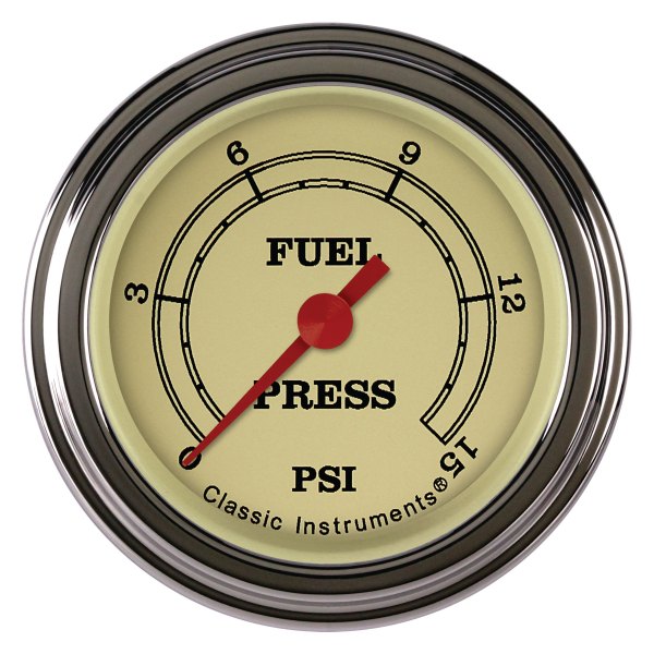 Classic Instruments® - Vintage Series 2-1/8" Fuel Pressure Gauge, 15 psi