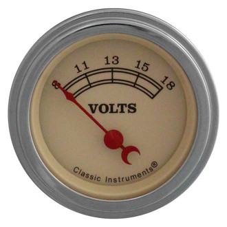 Classic Instruments® - Vintage Series 2-1/8" Voltmeter, 8-18 V