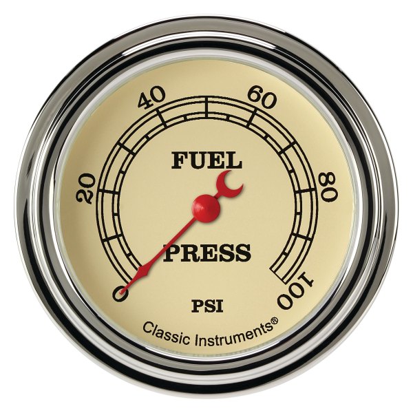 Classic Instruments® - Vintage Series 2-5/8" Fuel Pressure Gauge, 100 psi