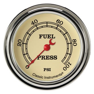Classic Instruments® - Vintage Series 2-5/8" Fuel Pressure Gauge, 100 psi