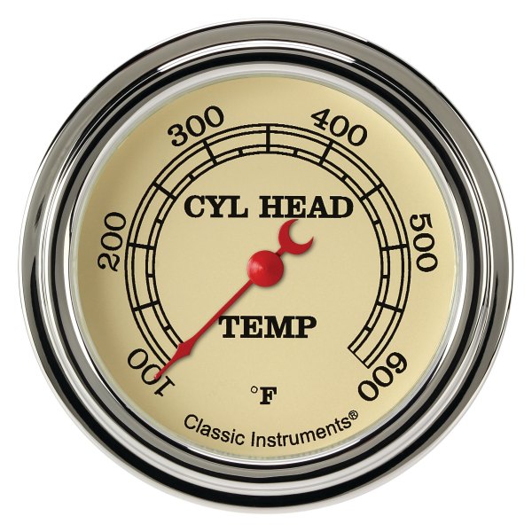 Classic Instruments® - Vintage Series 2-5/8" Cylinder Head Temperature Gauge, 100-600 F