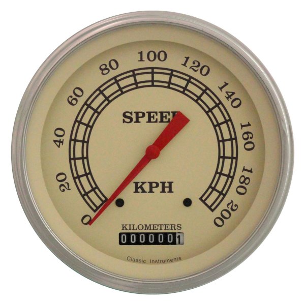 Classic Instruments® - Vintage Series 4-5/8" Speedometer, 200 KPH