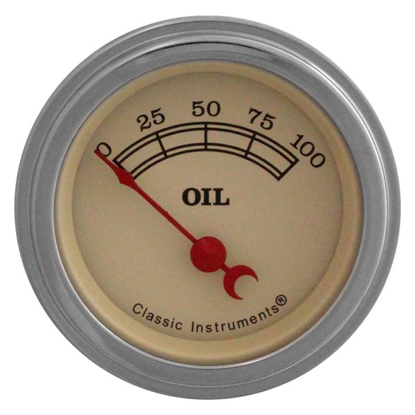 Classic Instruments® - Vintage Series 2-1/8" Oil Pressure Gauge, 100 psi