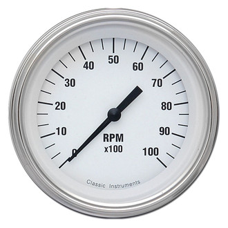 Classic Instruments® - White Hot Series 3-3/8" Tachometer, 10,000 RPM