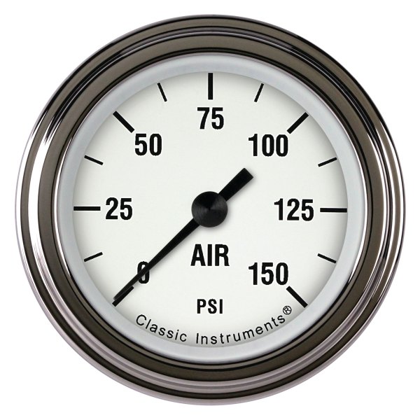Classic Instruments® - White Hot Series 2-1/8" Air Pressure Gauge, 150 psi